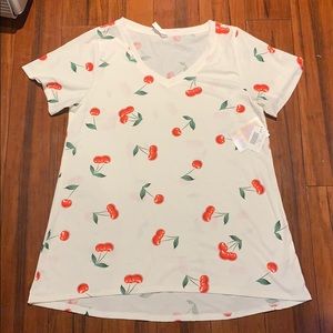 NWT, Lularoe Christy Tee, Cherry Design, Sz XL